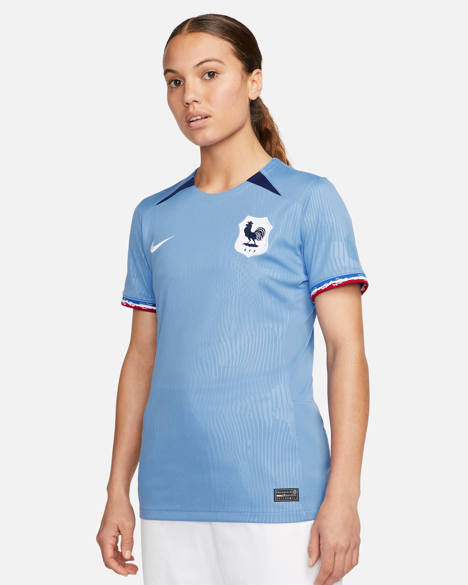 FFF 2023 Stadium Home Women's Nike Dri-FIT Football Shirt. Nike HR